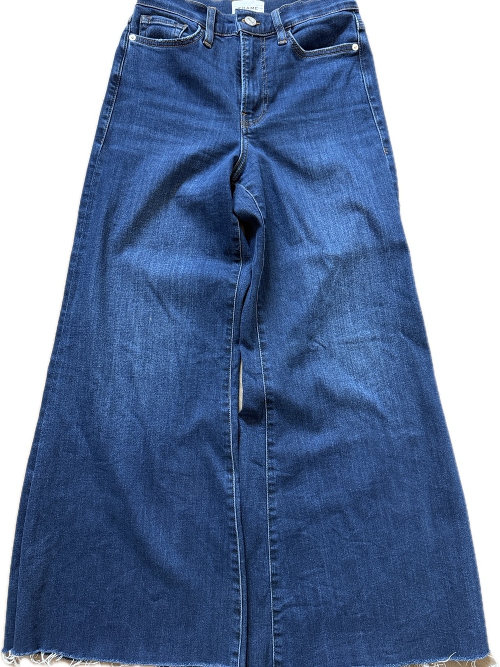 Frame Denim Wide-Leg Jeans in Deep Blue